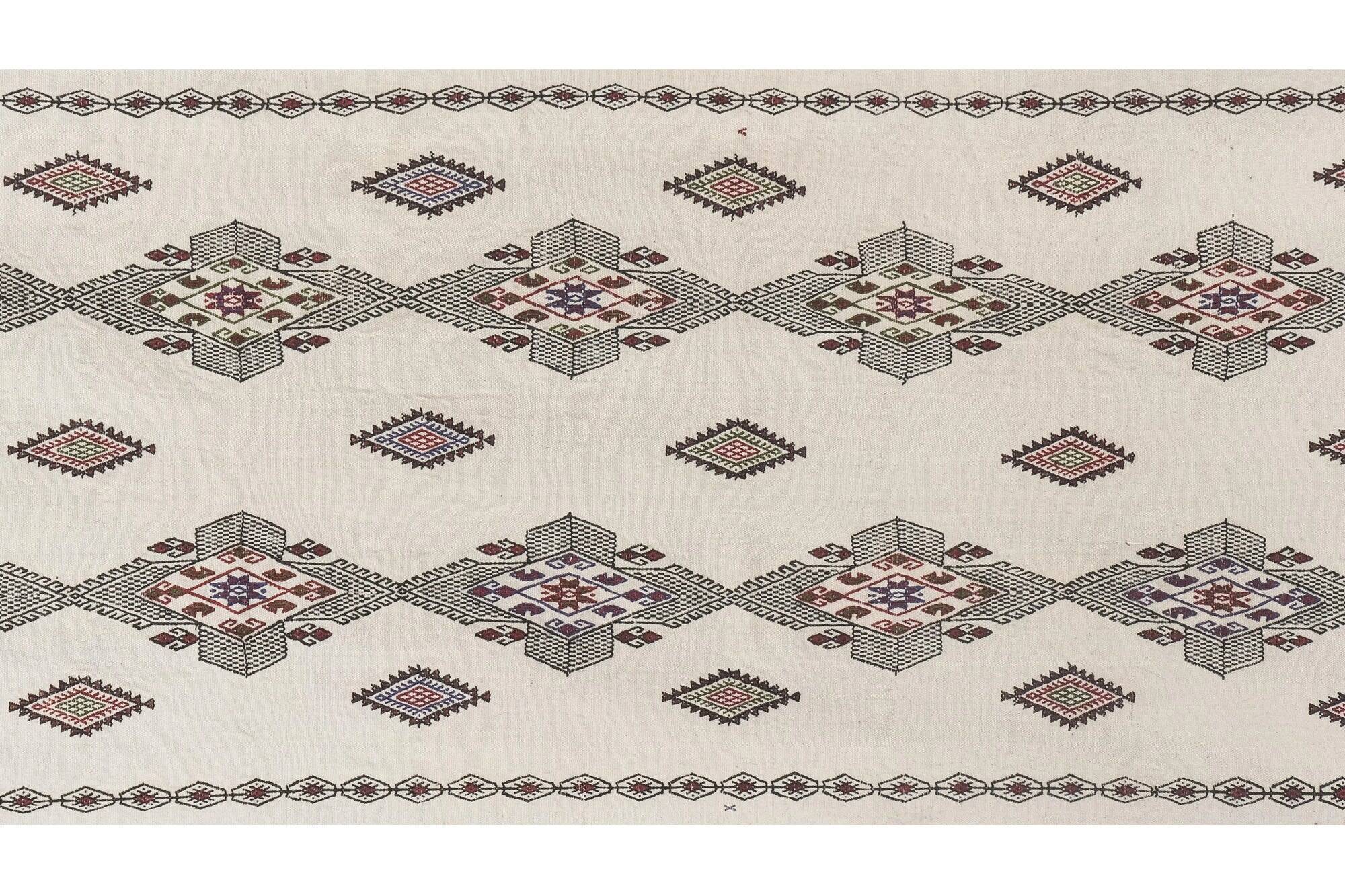 Vintage Turkish kilim, handwoven, 92x210 cm.