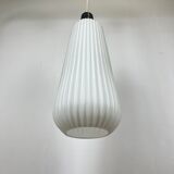 Vintage MCM glass pendant with metal rod