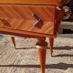 Pair of cherry wood marquetry bedside tables