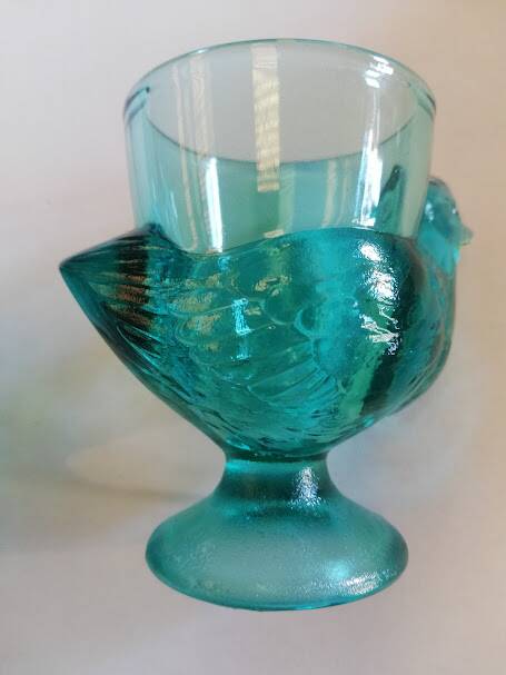 Lot de 3 coquetiers vintage en verre