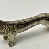 6 Vintage Silver Metal Knife Rests - Elegant Fox Design
