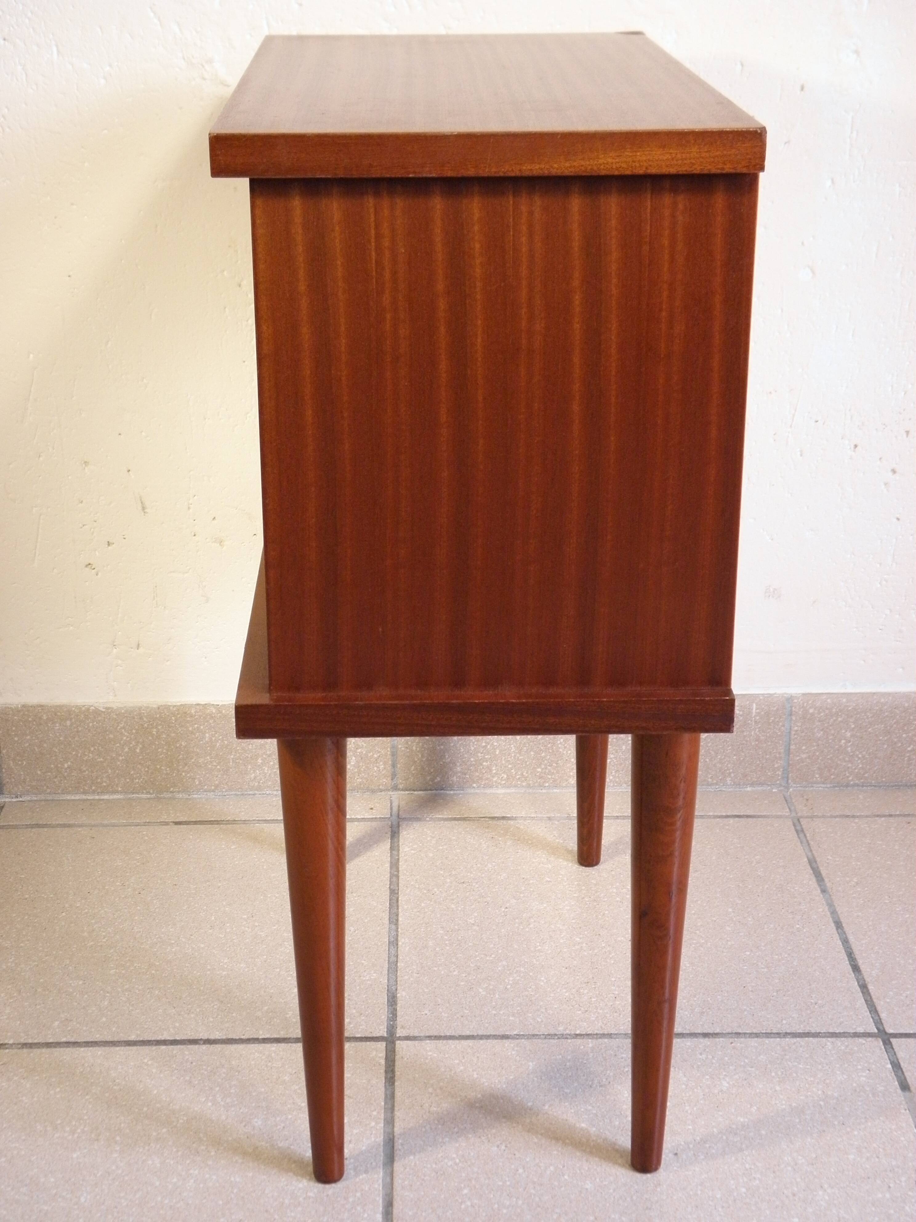 Bedside table with spindle feet 1960s - 1970s