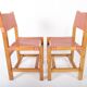 Set de 6 chaises en orme et cuir édition Maison Regain