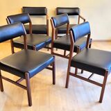 Design Alfred Cox 6 chairs 70s'