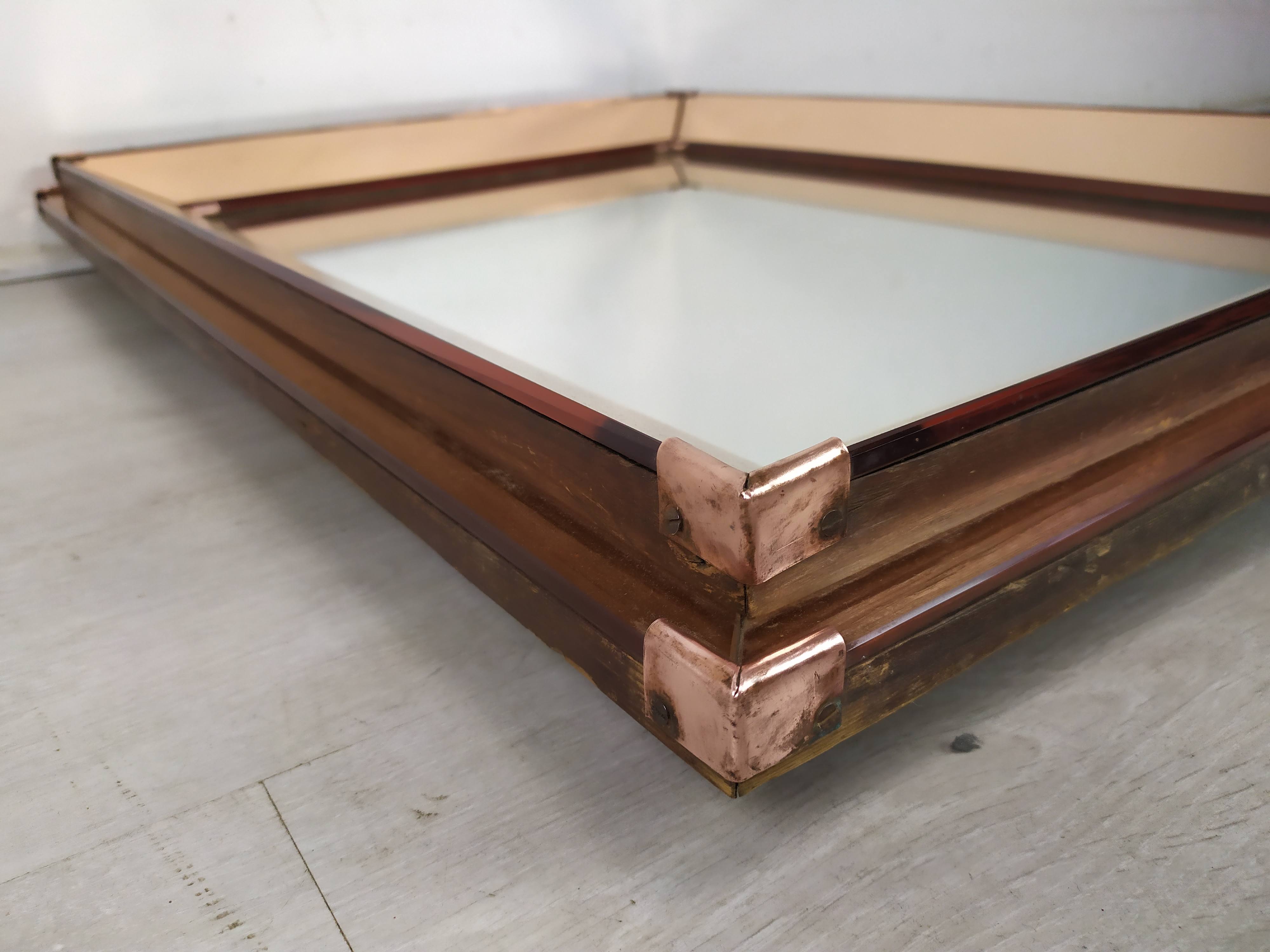 Pink art deco mirror