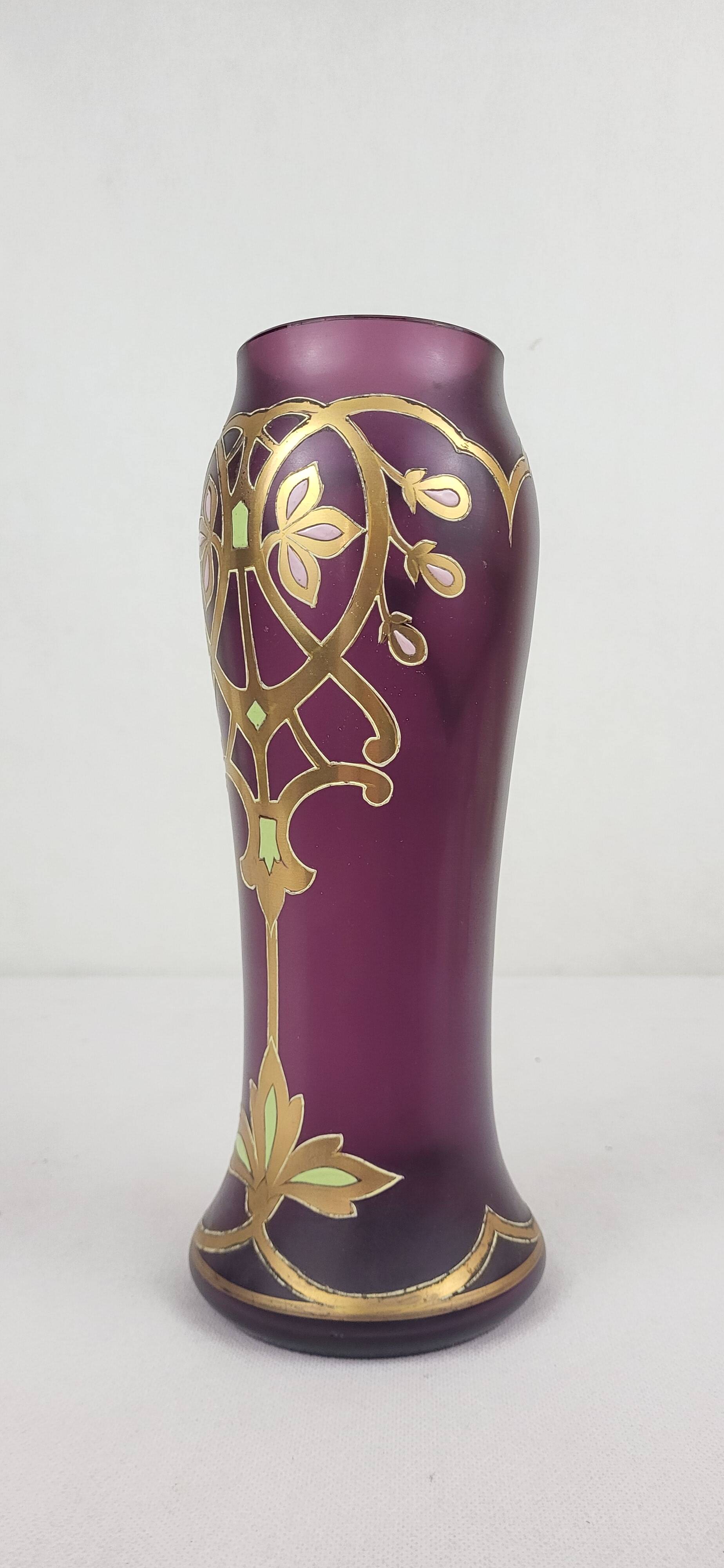 Enamelled Glass Vase, 1930s
