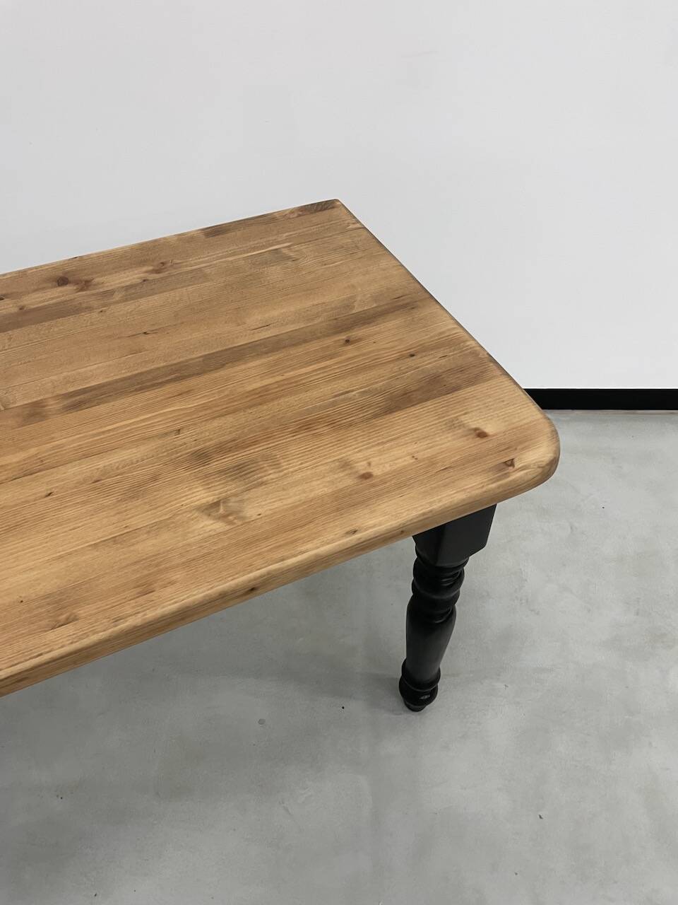 Farm table desk turned legs