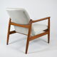 Fauteuil vintage GFM-64 de E.Homa, années 60, velours argenté gris