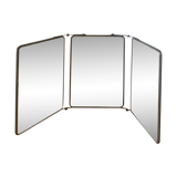 Vintage barber triptych mirror 1950 18x24cm