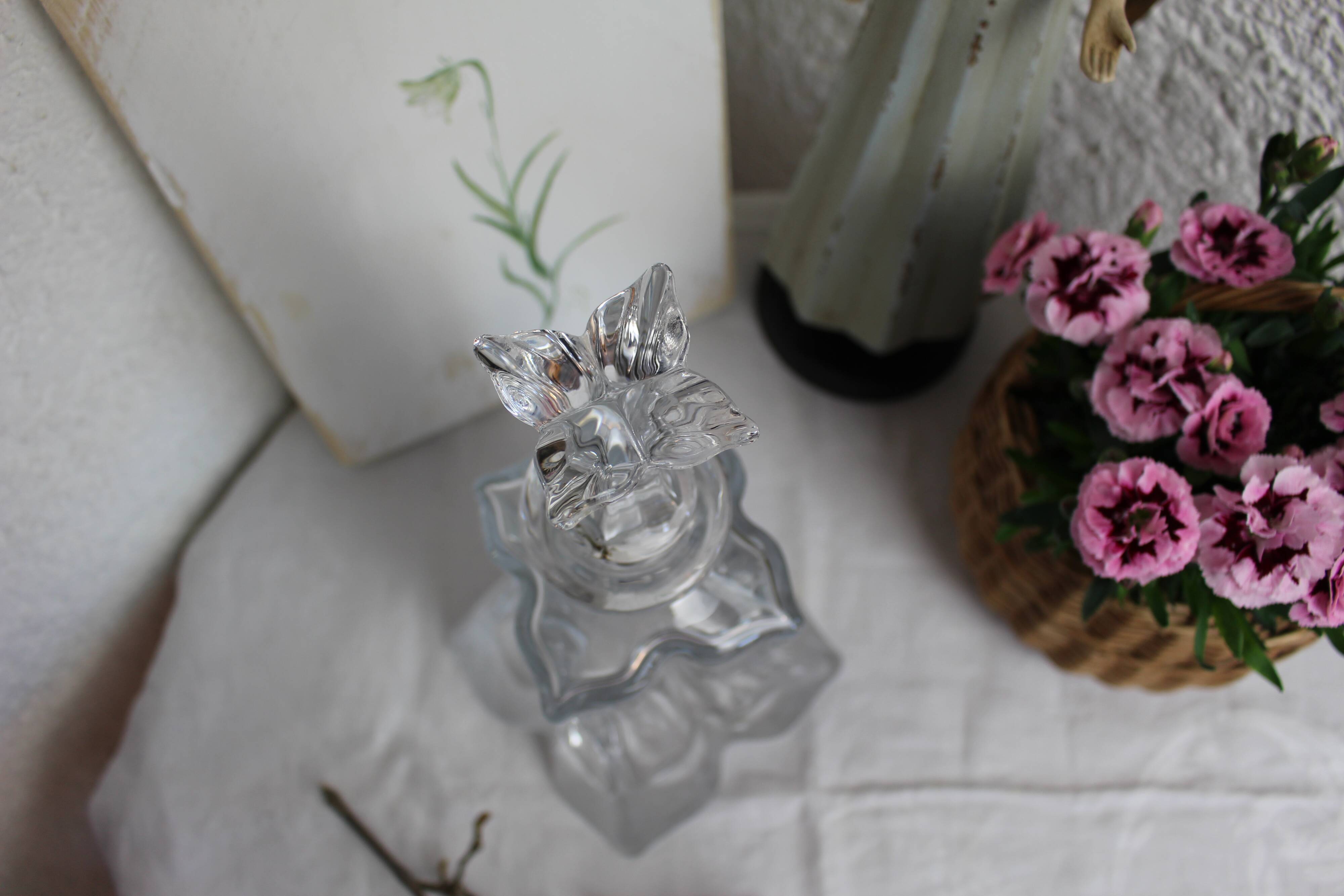 Crystal carafe stamped "Bohemia"