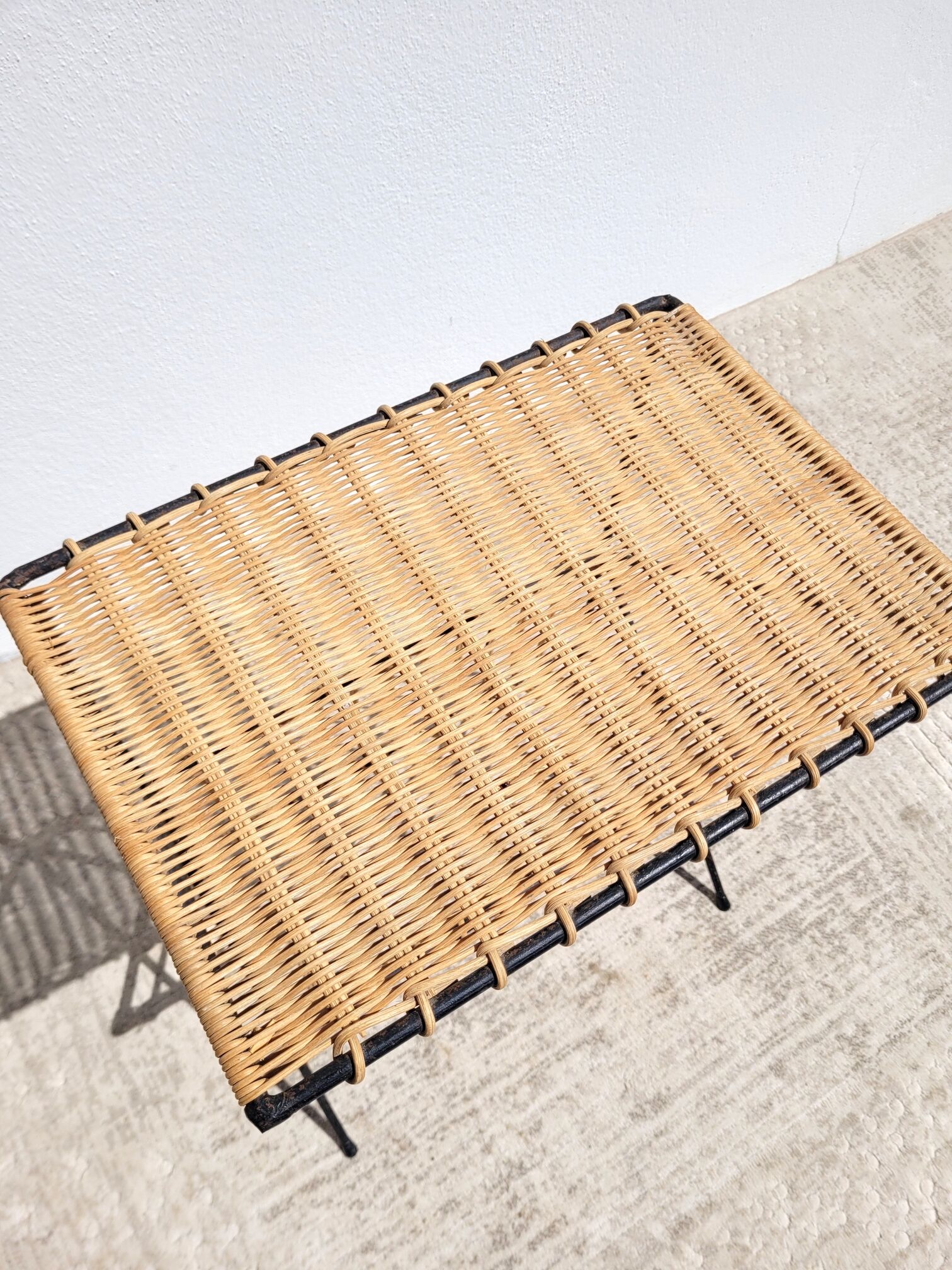 1960 rattan magazine harness triangular