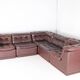 Modular leather sofa