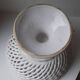 Basket in woven enameled porcelain