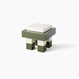 Pradier Jeauneau Monoprix lacquered striped stool