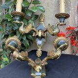 Pair of bronze wall lights – Empire style – Maison Lucien Gau