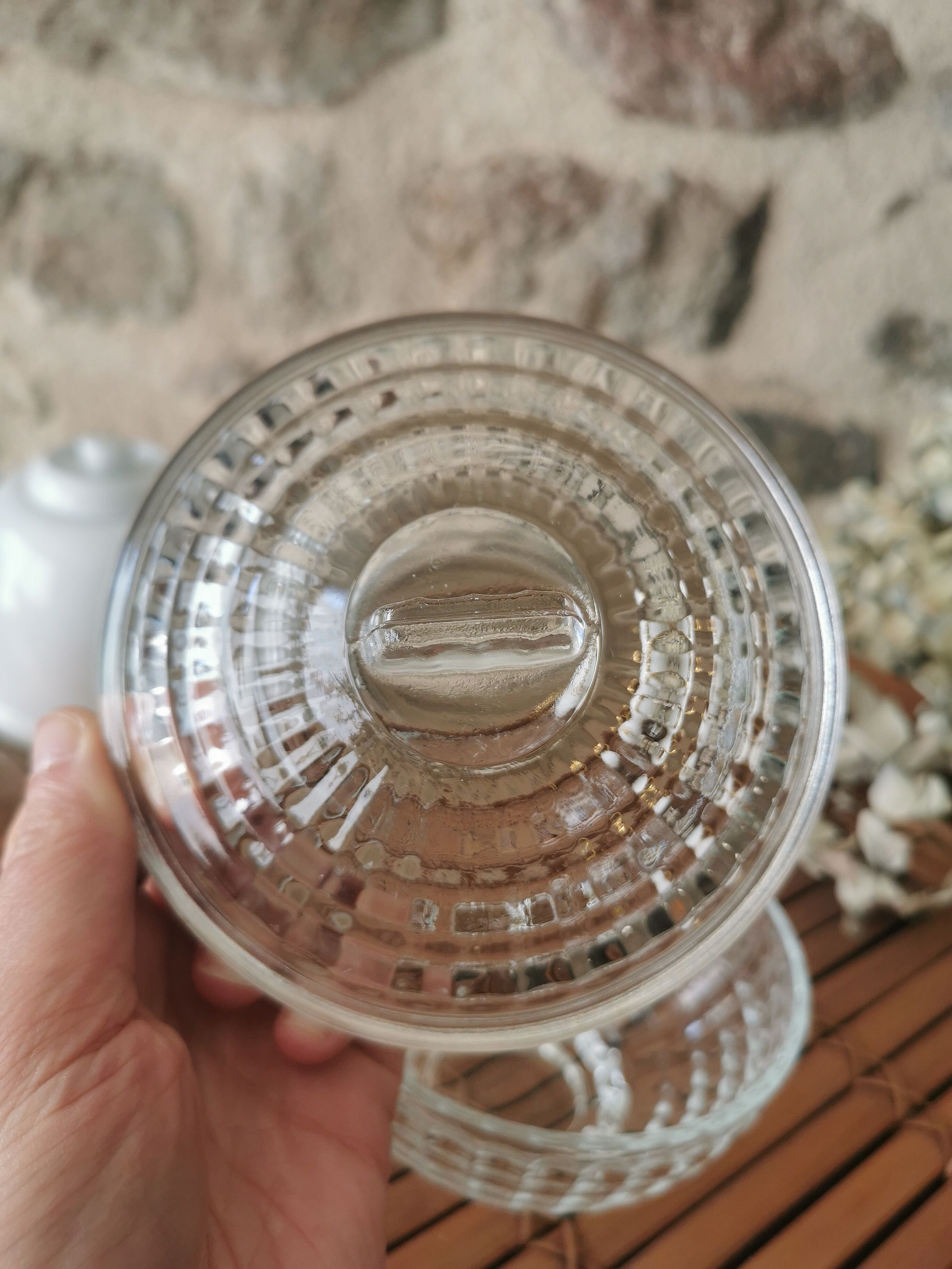 Sugar bowl, Art Deco glass candy maker