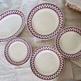 Part of a vintage Bandonviller faience table service, Joubert model, 14 pieces, early 20th century