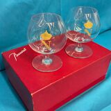 2 Napoleon baccarat glasses, original box