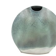 Mid-century modern blue ceramic solifleur vase, France 1970