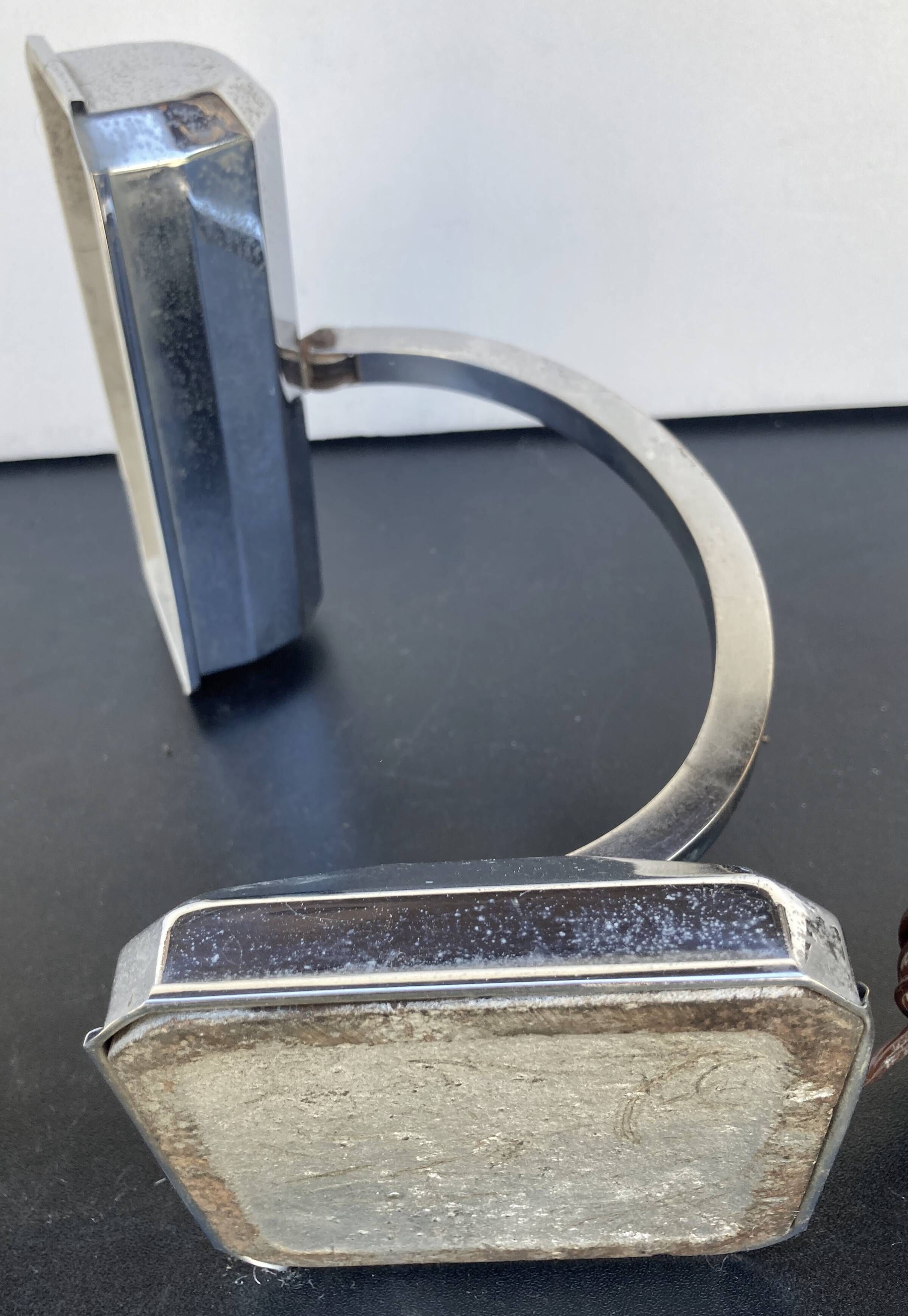 Small Pirouett Art Deco lamp with a chrome base.