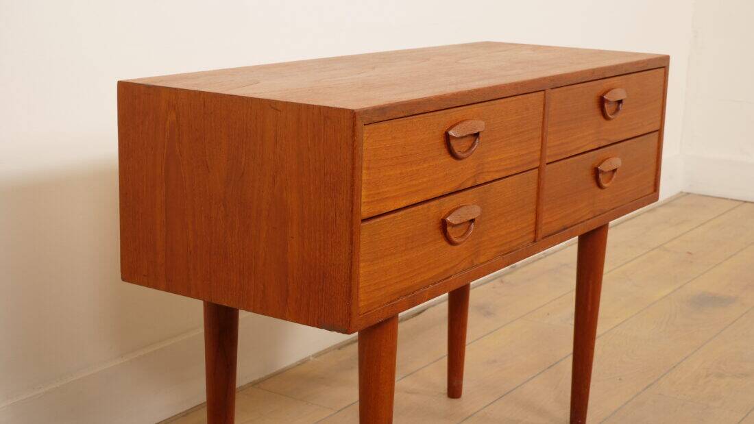 Commode vintage | Kai Kristiansen | Design danois | Teck | Moderne du milieu du siècle