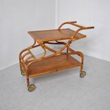 Rattan serving trolley 1970