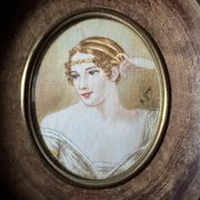 Miniature under glass signed S.Gray