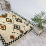 Handmade wool berber rug 250 x 150 cm