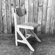Vintage multicolour Bauhaus-style wooden chair