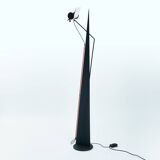 Postmodern memphis style sculptural red black white floor lamp