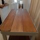 Industrial console iron and exotic wood