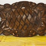 Basket or Pocket Emptying from the 1950s in Carved Wood signed A. Bouchez