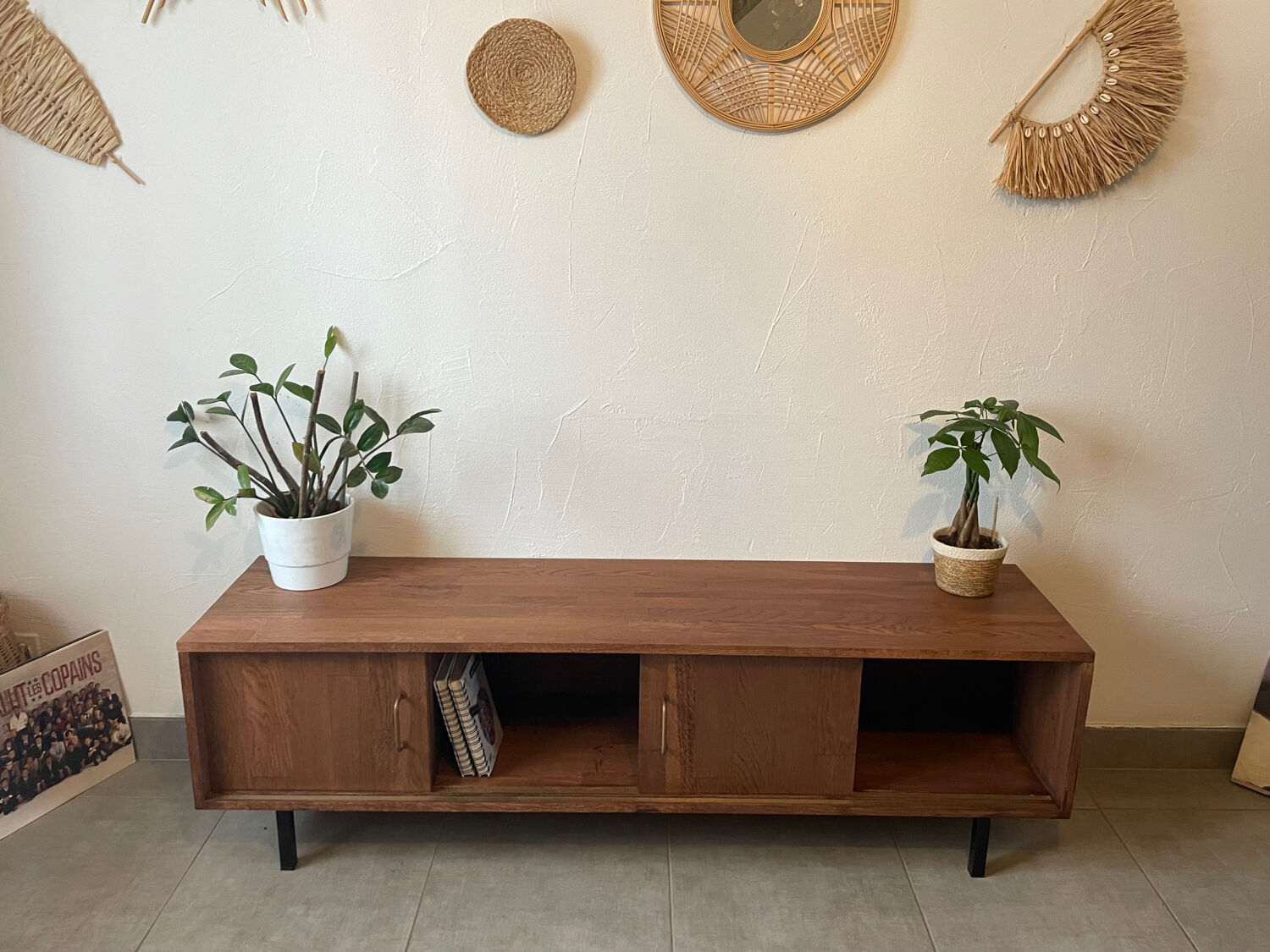 Solid oak sideboard/TV unit