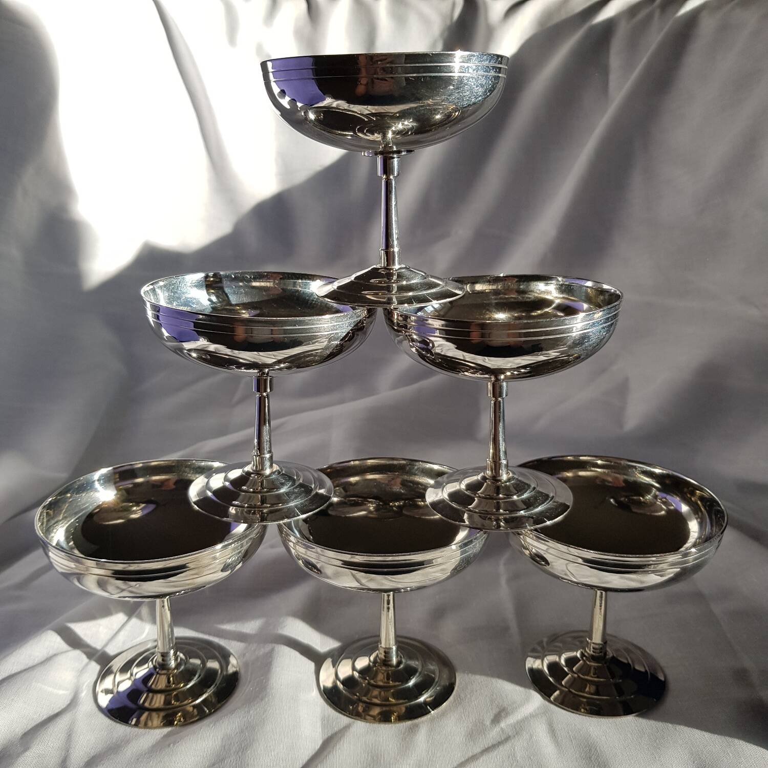 6 coupes à glace Rémy Letang en inox massif 18/10