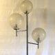 Chrome metal lamppost 3 tulip foot lights 70