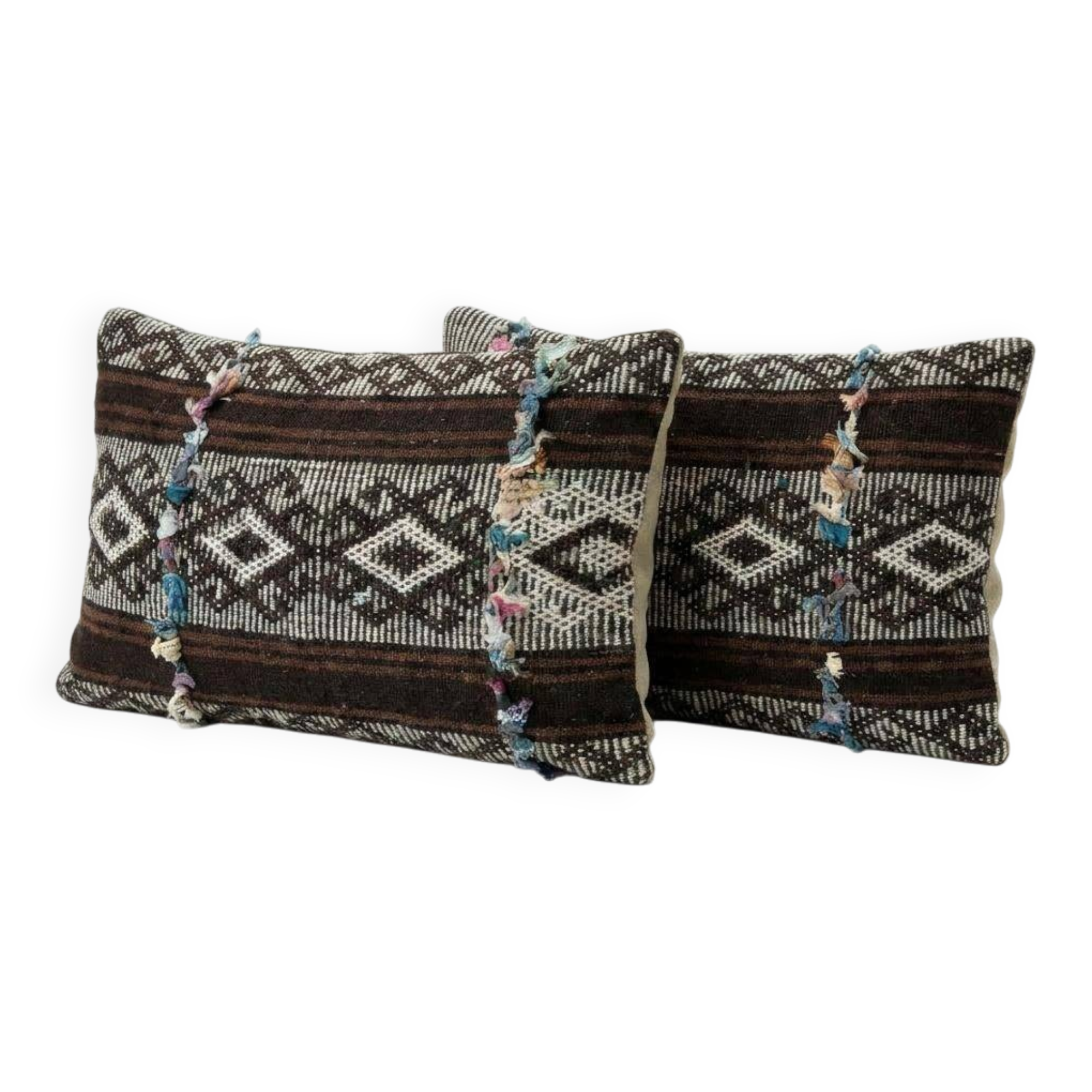 Set of 2 vintage kilim cushion covers 36x51 cm