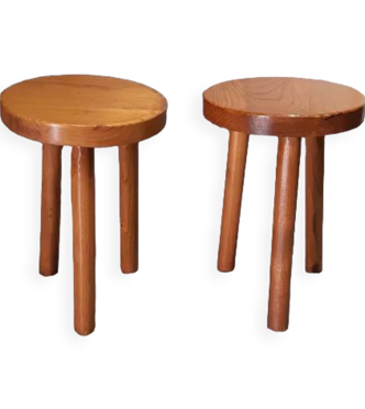 2 tabourets tripode vintage