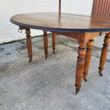table 6 pieds louis philippe en noyer du xix ème siecle 320.50 cm de long