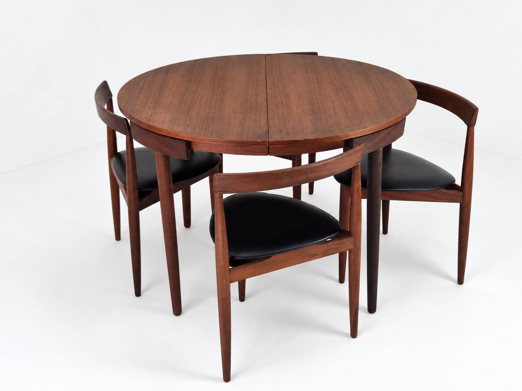 Roundette Teak Extendable Dining Set by Hans Olsen for Frem Røjle