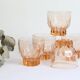 Set de 5 verre à liqueur en verre rose