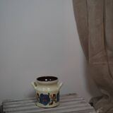 Vintage Varoslod Majolika pot with flower decor