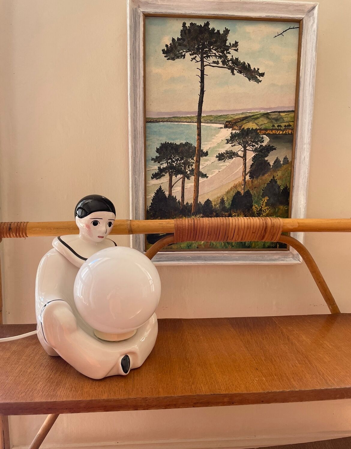 Ceramic lamp Pierrot