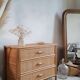 Commode en rotin vintage circa  années 70