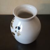 Michel Berodot, enamelled porcelain vase, signed, circa 1980