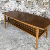 Scandinavian teak coffee table in the 70s