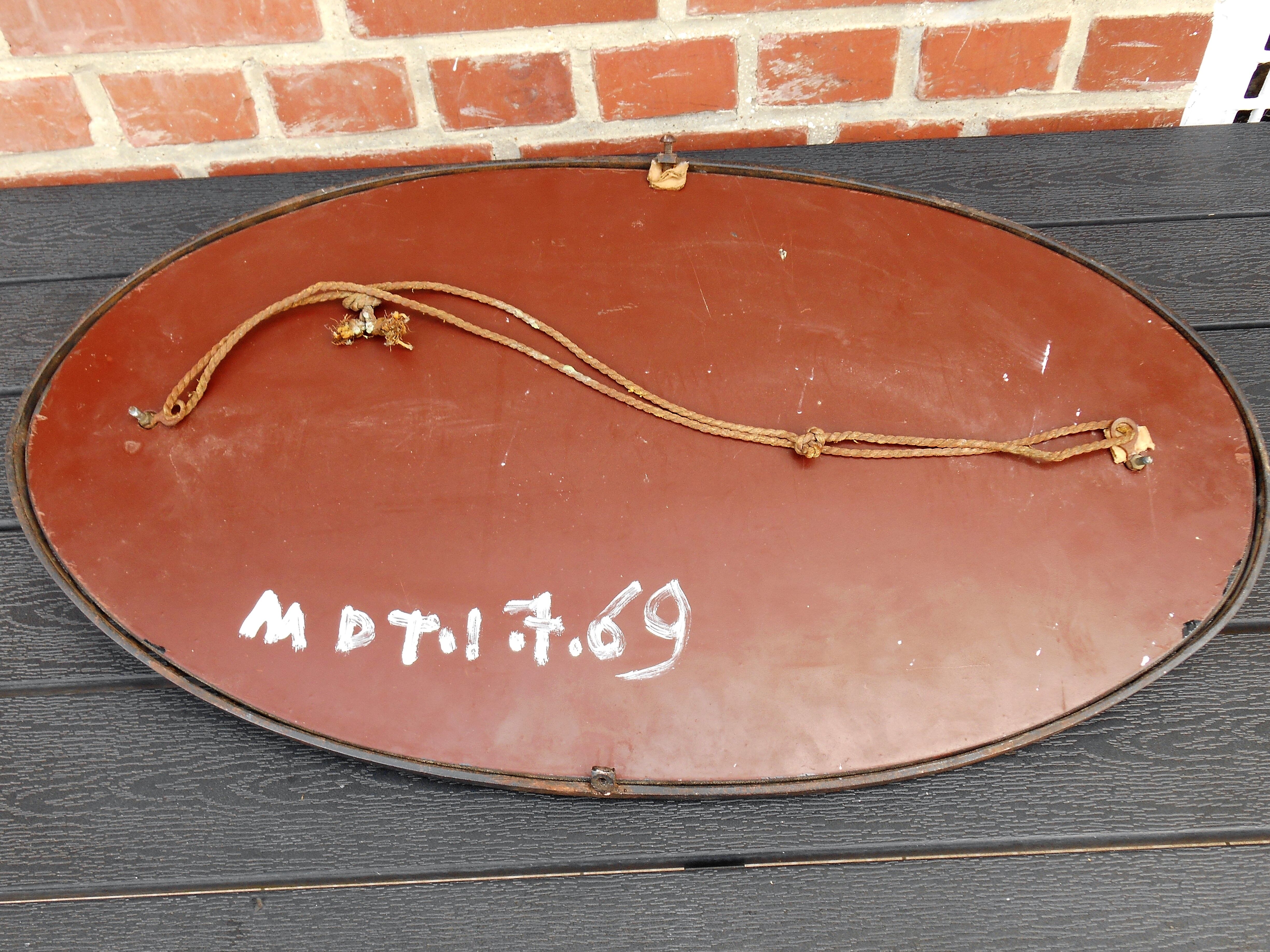 Wrought iron mirror 34x61cm
