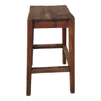 Ancien tabouret d'artiste vintage en bois