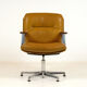 Vaghi leather, aluminium and teak office chair 1970s