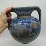 Vase grès émaillé vernissé non signé french glazed stoneware vase