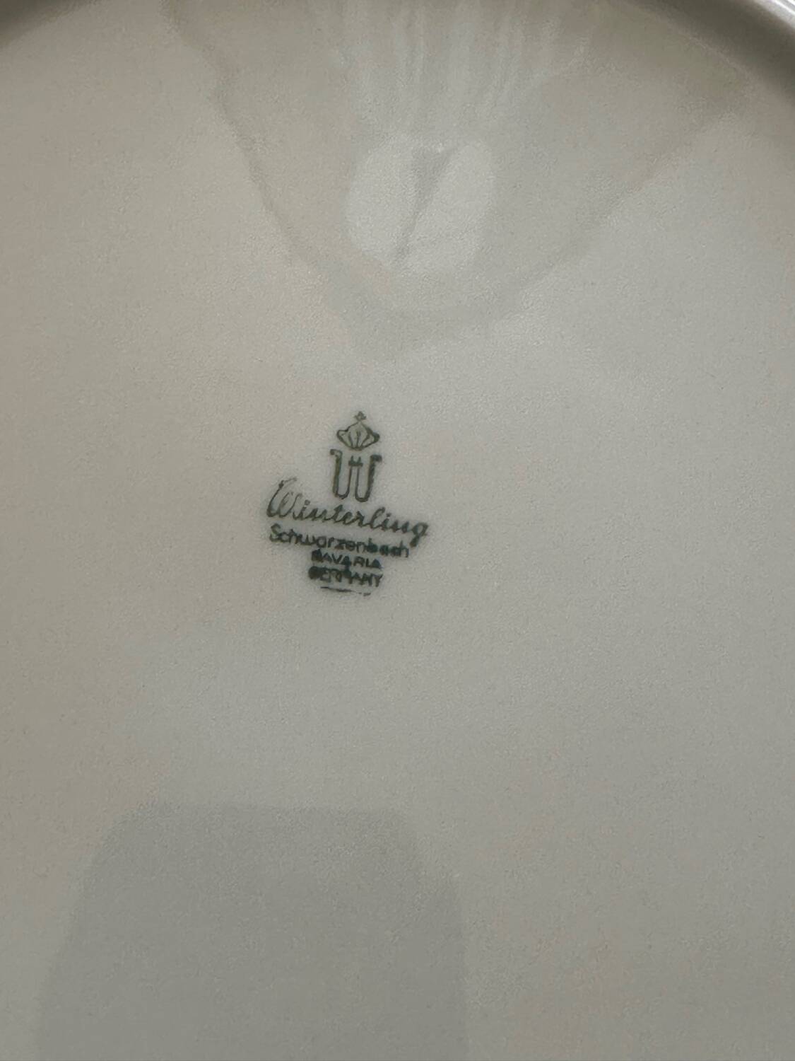 Set of eight German porcelain plates from the 1950s